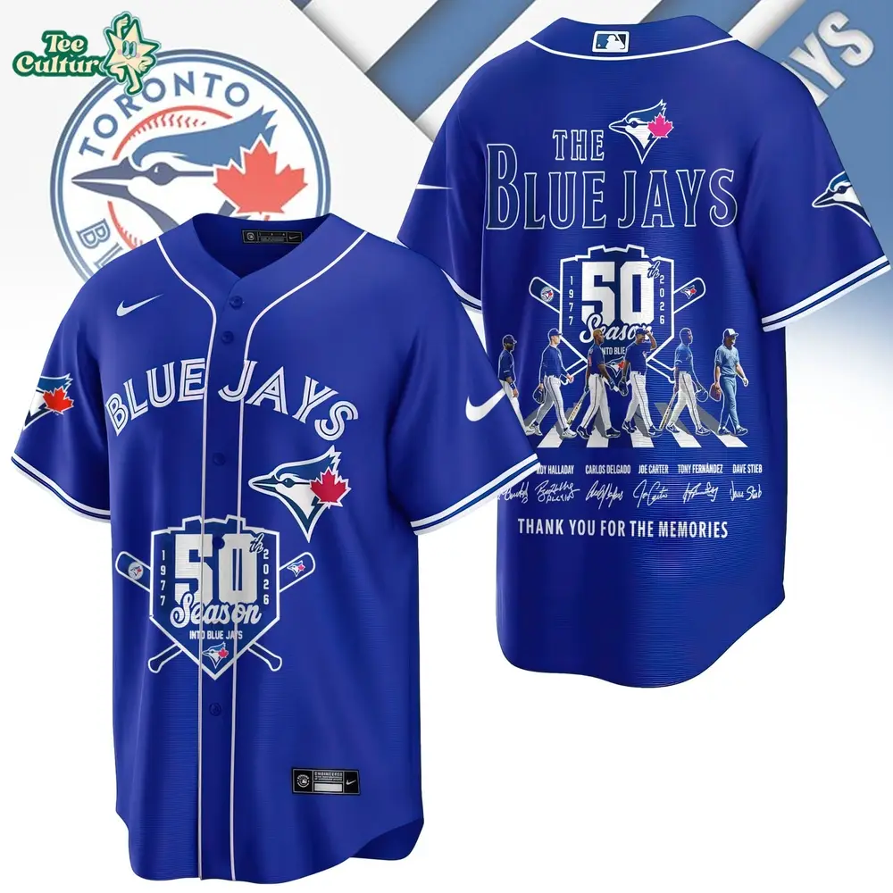 Toronto Blue Jays 50th Anniversary Beatles Abbey Road Tribute Baseball Jersey