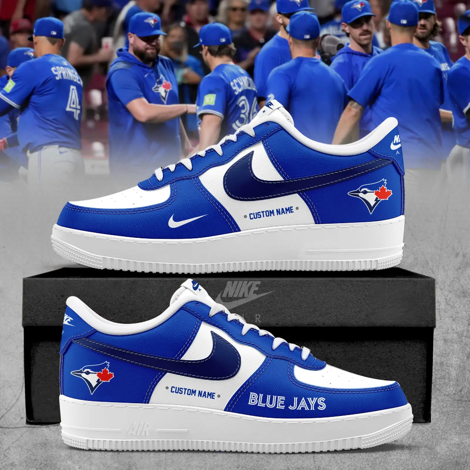 Toronto Blue Jays Customized Special Edition Air Force 1 Sneaker | HJ58