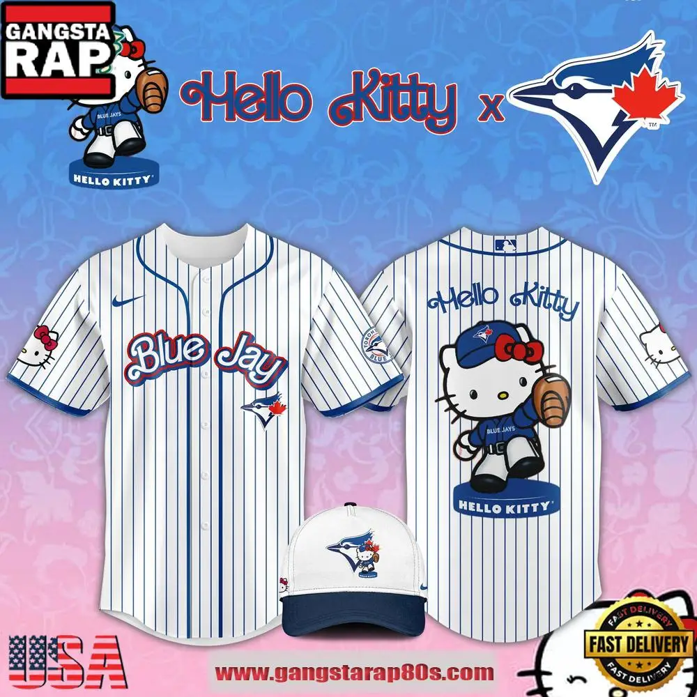 Toronto Blue Jays Hello Kitty 2026 MLB Fan Baseball Jersey Shirt