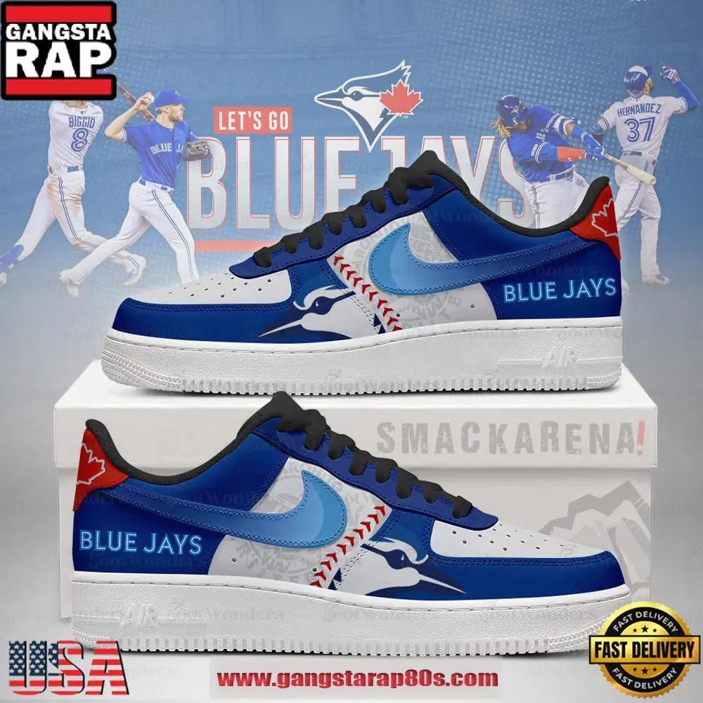 Toronto Blue Jays MLB Trending Sneakers Air Force 1 Low Top Shoes Toronto Blue Jays MLB Trending Sneakers Air Force 1 Low Top Shoes - Image 1