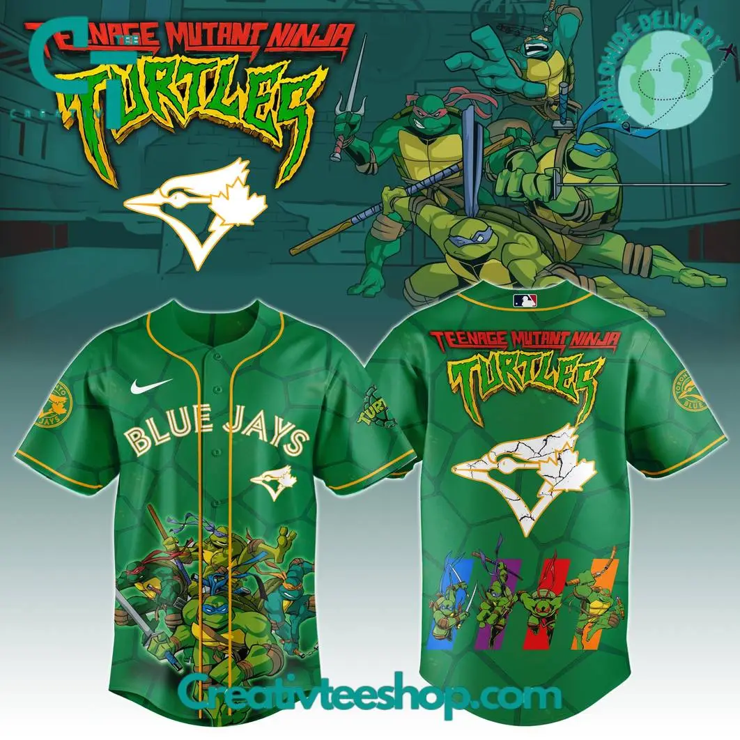 Toronto Blue Jays Mlb X Teenage Mutant Ninja Turtles Special Baseball Jersey Toronto Blue Jays Mlb X Teenage Mutant Ninja Turtles Special Baseball Jersey - Image 1