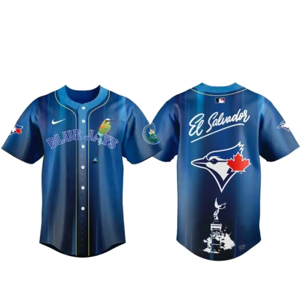 Toronto Blue Jays Salvadoran Heritage Day 2026 Baseball Jersey - Tazila