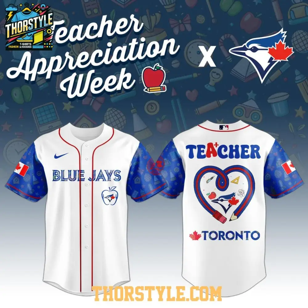 Toronto Blue Jays Teacher Appreciation Week 2025 Mlb Baseball Jersey Toronto Blue Jays Teacher Appreciation Week 2025 Mlb Baseball Jersey - Image 1