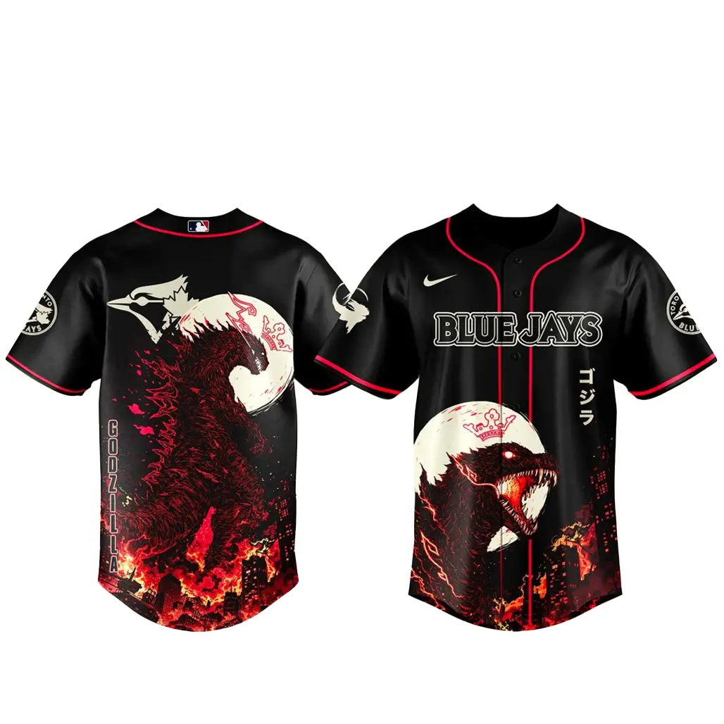 Toronto Blue Jays x Godzilla Minus Zero Baseball Jersey - Tazila