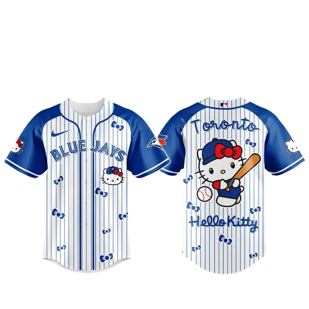 Toronto Blue Jays x Hello Kitty 2026 And Sanrio World Baseball Jersey - Tazila