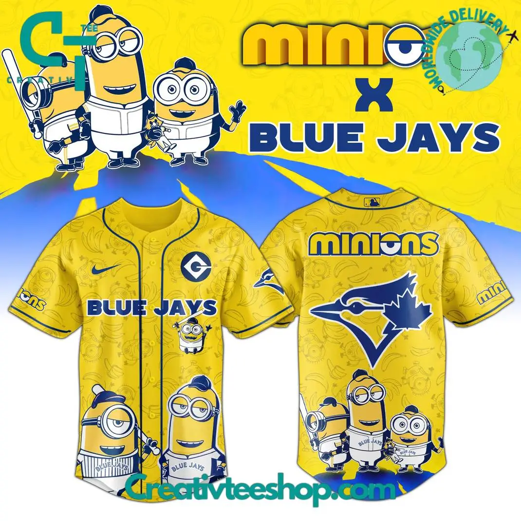 Toronto Blue Jays X Minions Exclusive Baseball Jersey Toronto Blue Jays X Minions Exclusive Baseball Jersey - Image 1