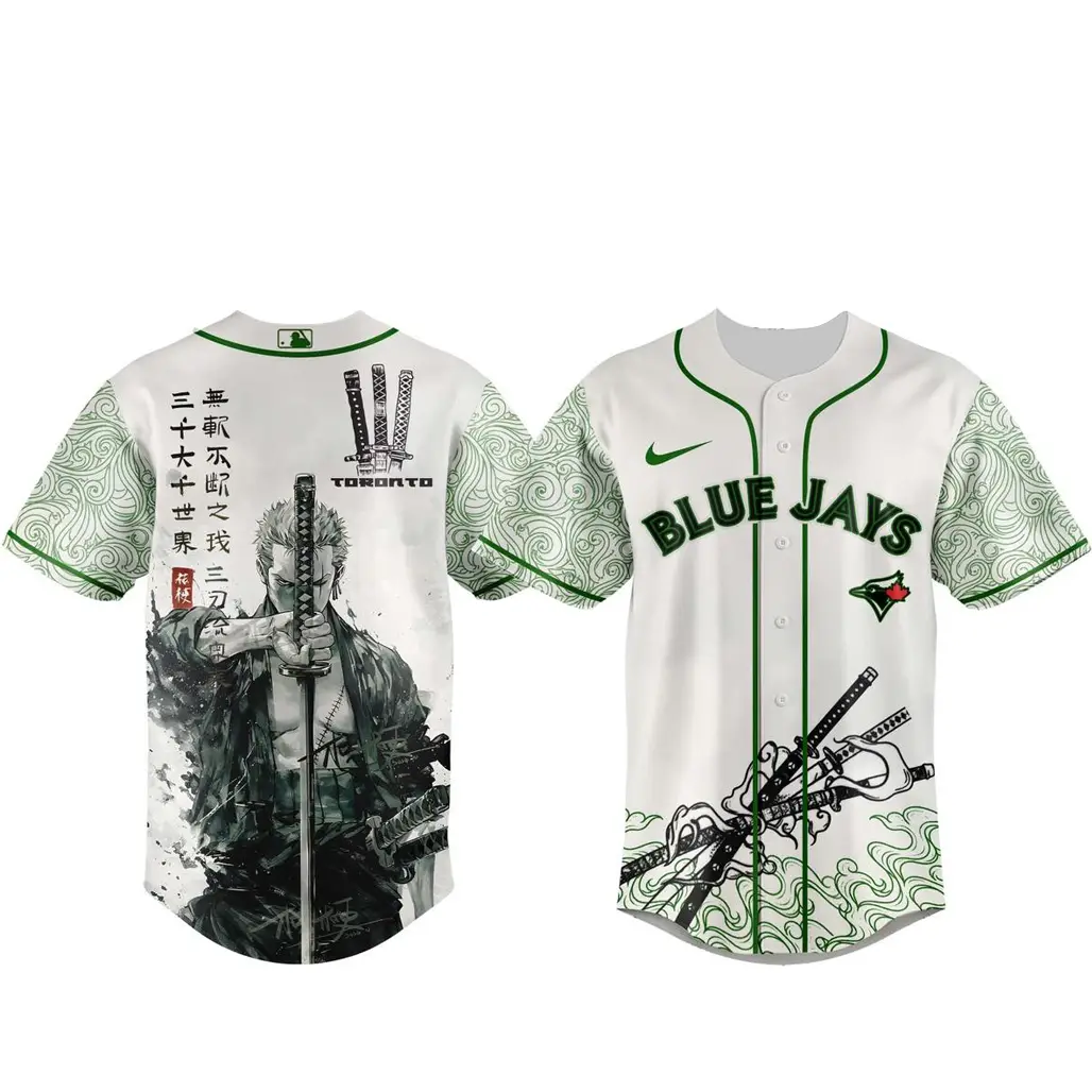 Toronto Blue Jays x Roronoa Zoro 2026 Baseball Jersey - Tazila