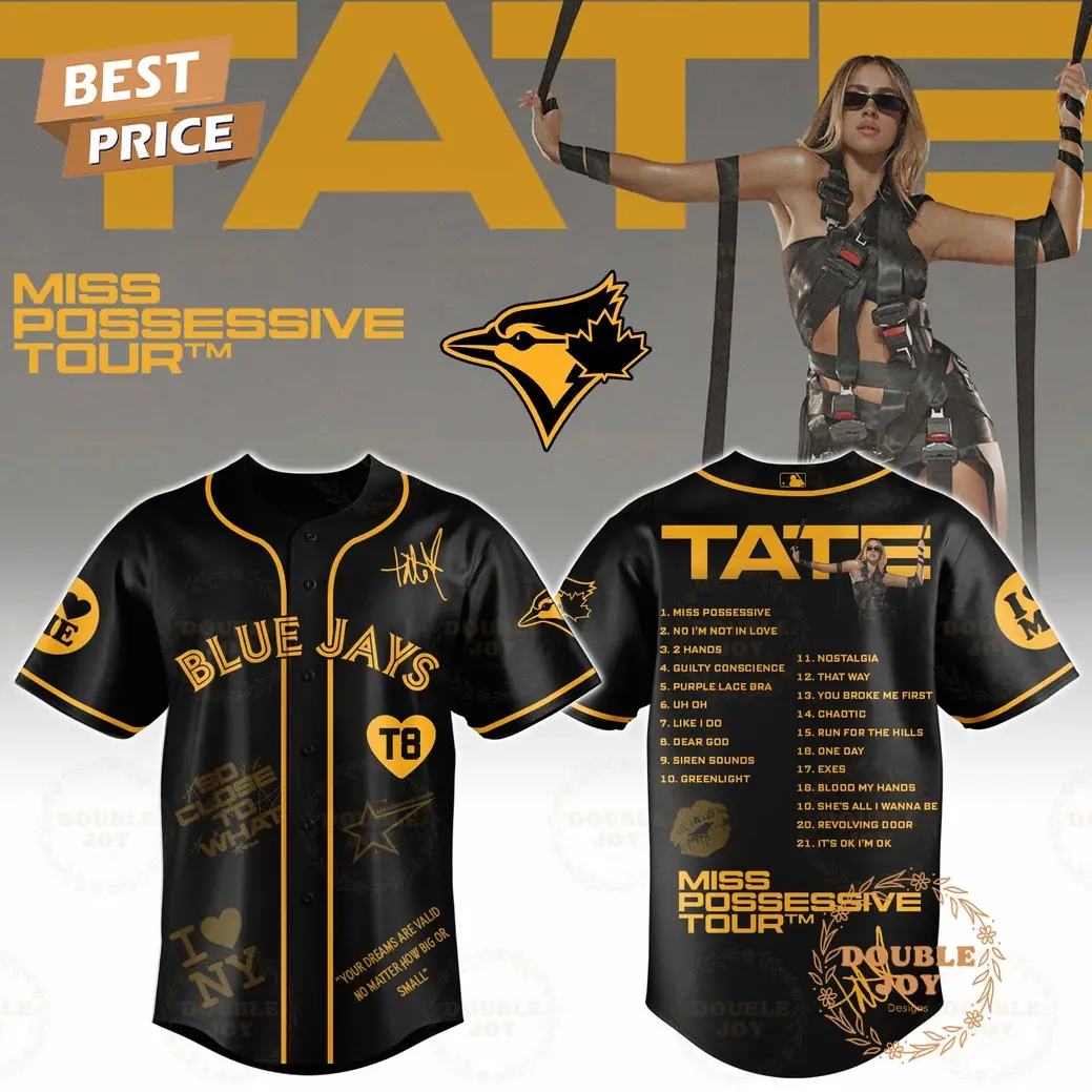 Toronto Blue Jays x Tate McRae Tour Miss Possessive 2025 Baseball Jersey