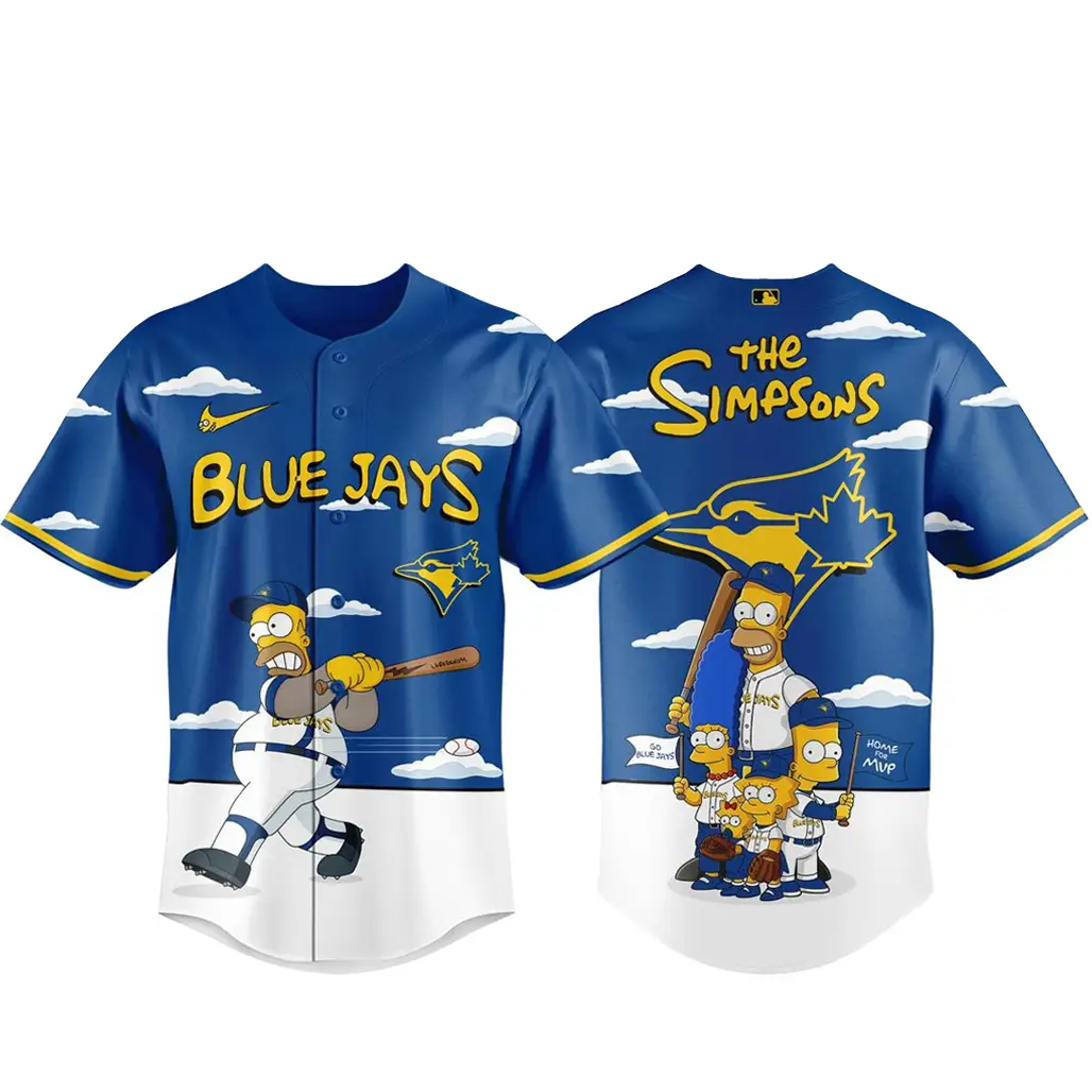 Toronto Blue Jays x The Simpsons 2026 Major Gameday Baseball Jersey - Tazila