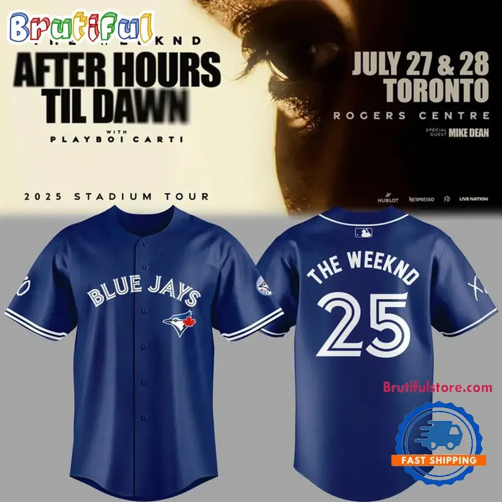 Toronto Blue Jays x The Weeknd After Hours Til Dawn Tour 2025 Baseball Jersey