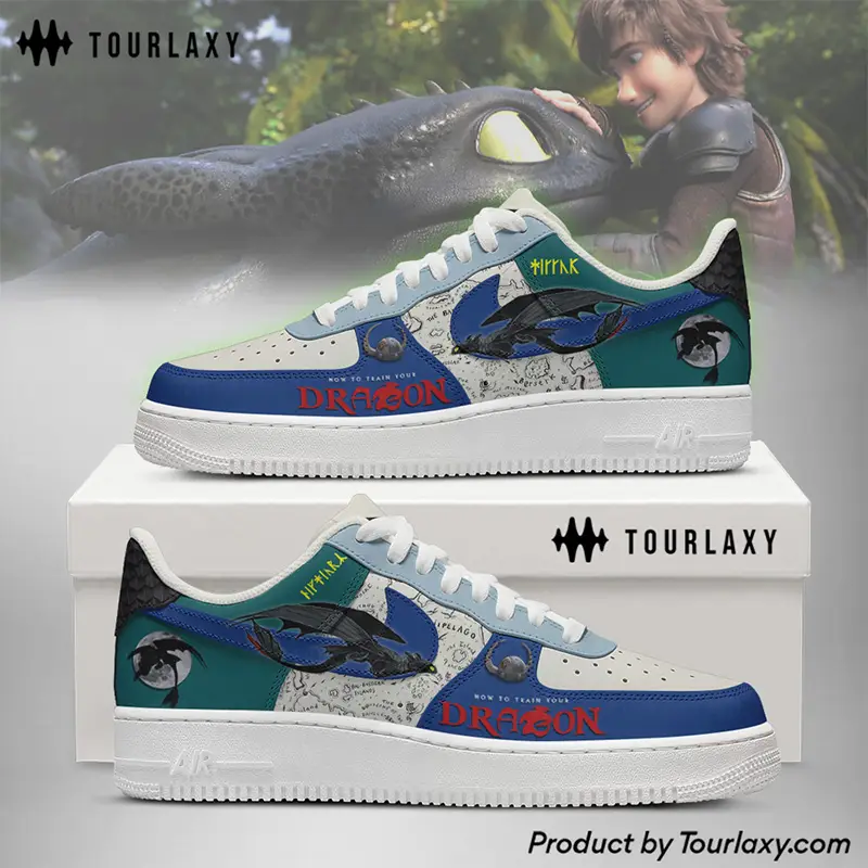 Train Your Dragon Cartoon Air Force 1 Shoes 