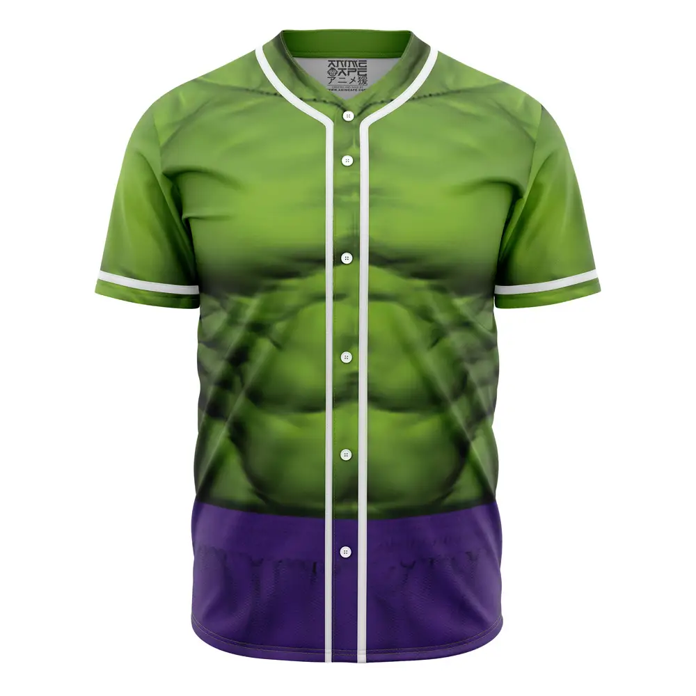 Transform With Hulk-Inspired Muscle Jersey – Bold Green & Purple Design For Fans Transform With Hulk-Inspired Muscle Jersey – Bold Green & Purple Design For Fans - Image 1