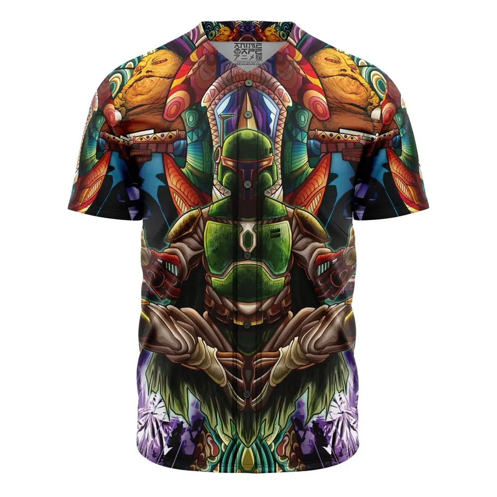 Trippy Boba Fett Star Wars Baseball Jersey Without Piping