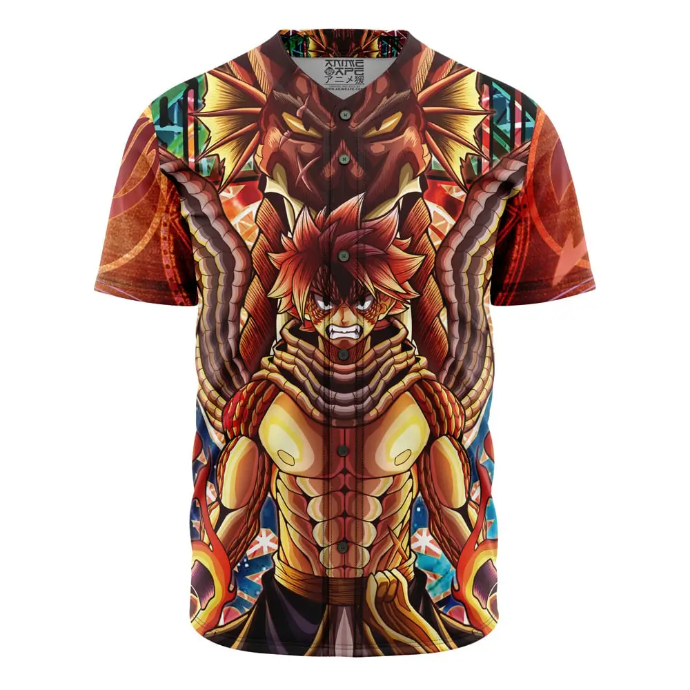 Trippy Natsu Dragneel X Igneel Fairy Tail Baseball Jersey Without Piping