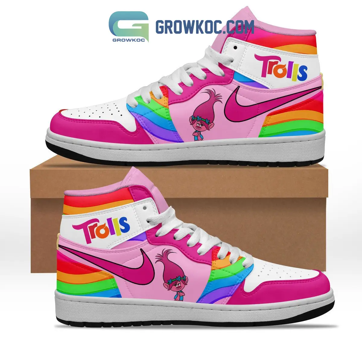 Trolls Fan Air Jordan 1 Shoes Trolls Fan Air Jordan 1 Shoes - Image 1