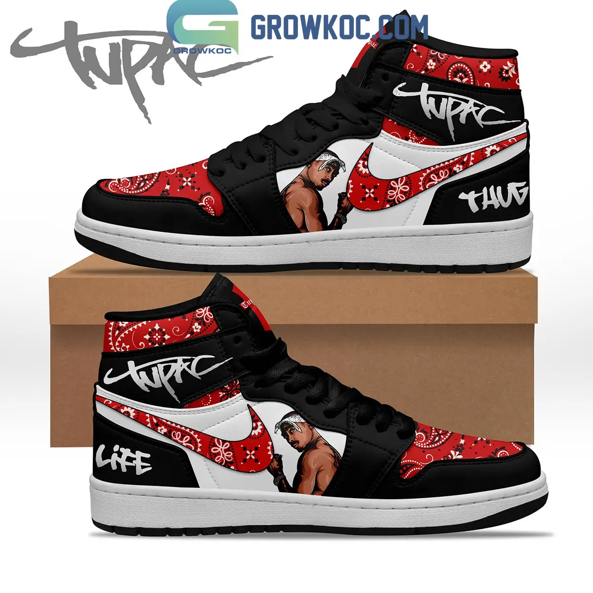 Tupac Shakur Ambitionz Az A Ridah Air Jordan 1 Shoes