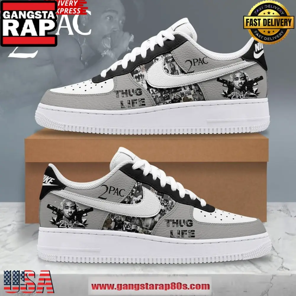 Tupac Shakur Thug Life Rap God Air Force 1 Running Sneakers Shoes