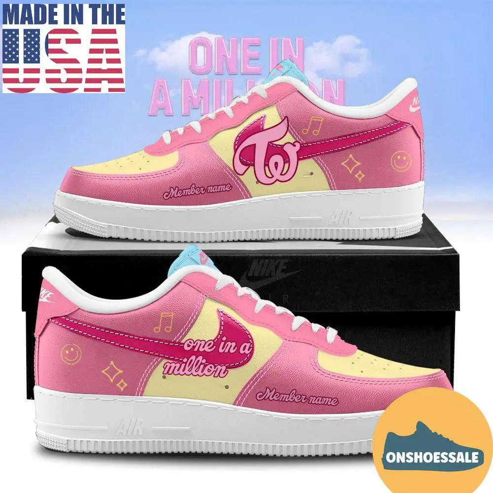 TWICE 10 Years Special Edition Candy Pop Pink AF1 Shoes, Gift For Fans - Best Gift Shoes