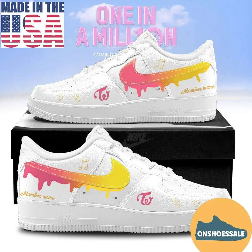 TWICE 10 Years Sunset Glow AF1 Shoes, Gift For Fans - Best Gift Shoes