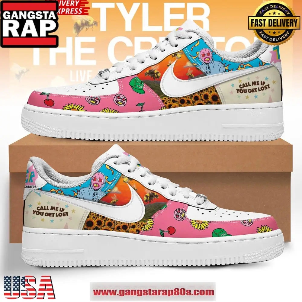 Tyler The Creator Call Me If You Get Lost Limited Air Force 1 Running Sneakers Tyler The Creator Call Me If You Get Lost Limited Air Force 1 Running Sneakers - Image 1