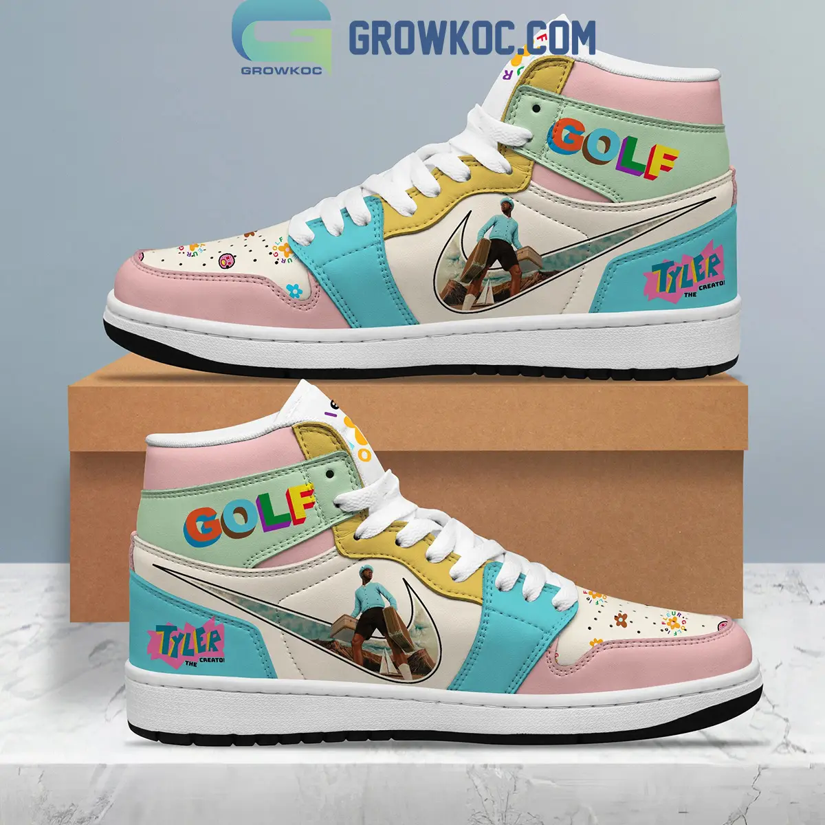 Tyler The Creator Golf Le Fleur Air Jordan 1 Shoes Tyler The Creator Golf Le Fleur Air Jordan 1 Shoes - Image 1