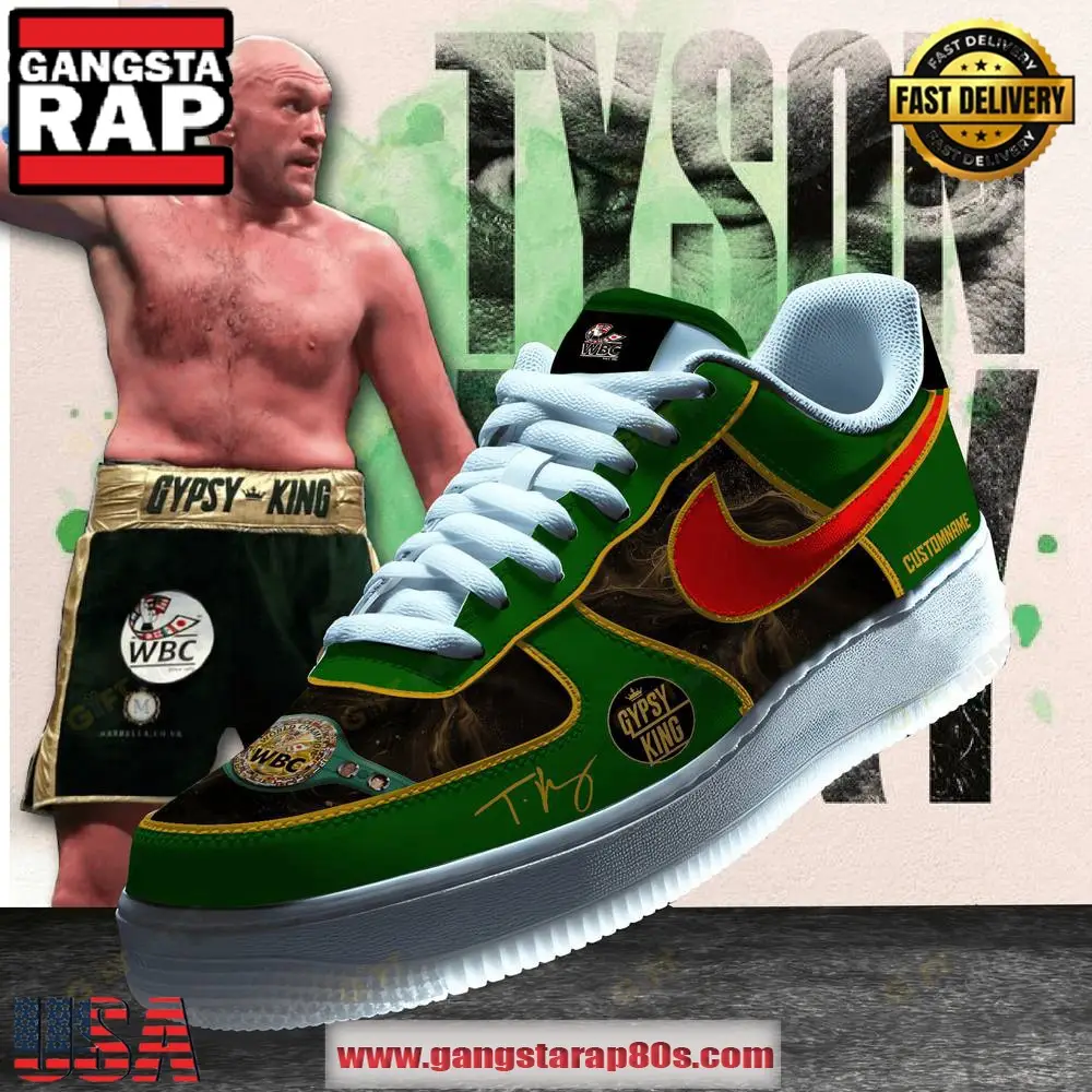 Tyson Fury Gypsy King Air Force 1 Running Sneakers Shoes Tyson Fury Gypsy King Air Force 1 Running Sneakers Shoes - Image 1