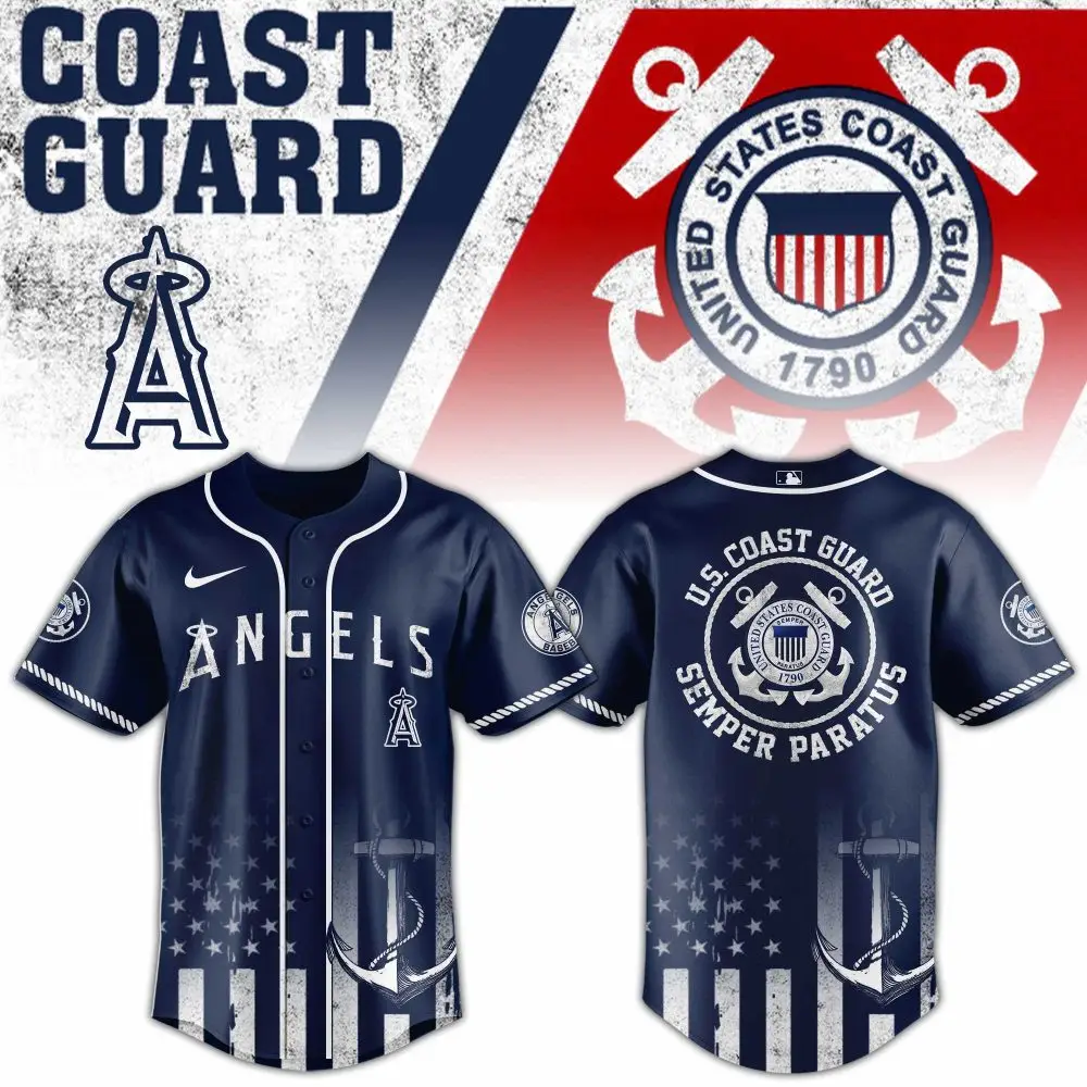 U.S. Coast Guard Angels Jersey - Patriotic Baseball Shirt For Fans