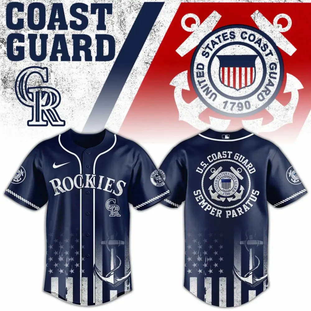 U.S. Coast Guard Rockies Jersey - Patriotic Baseball Apparel For Fans