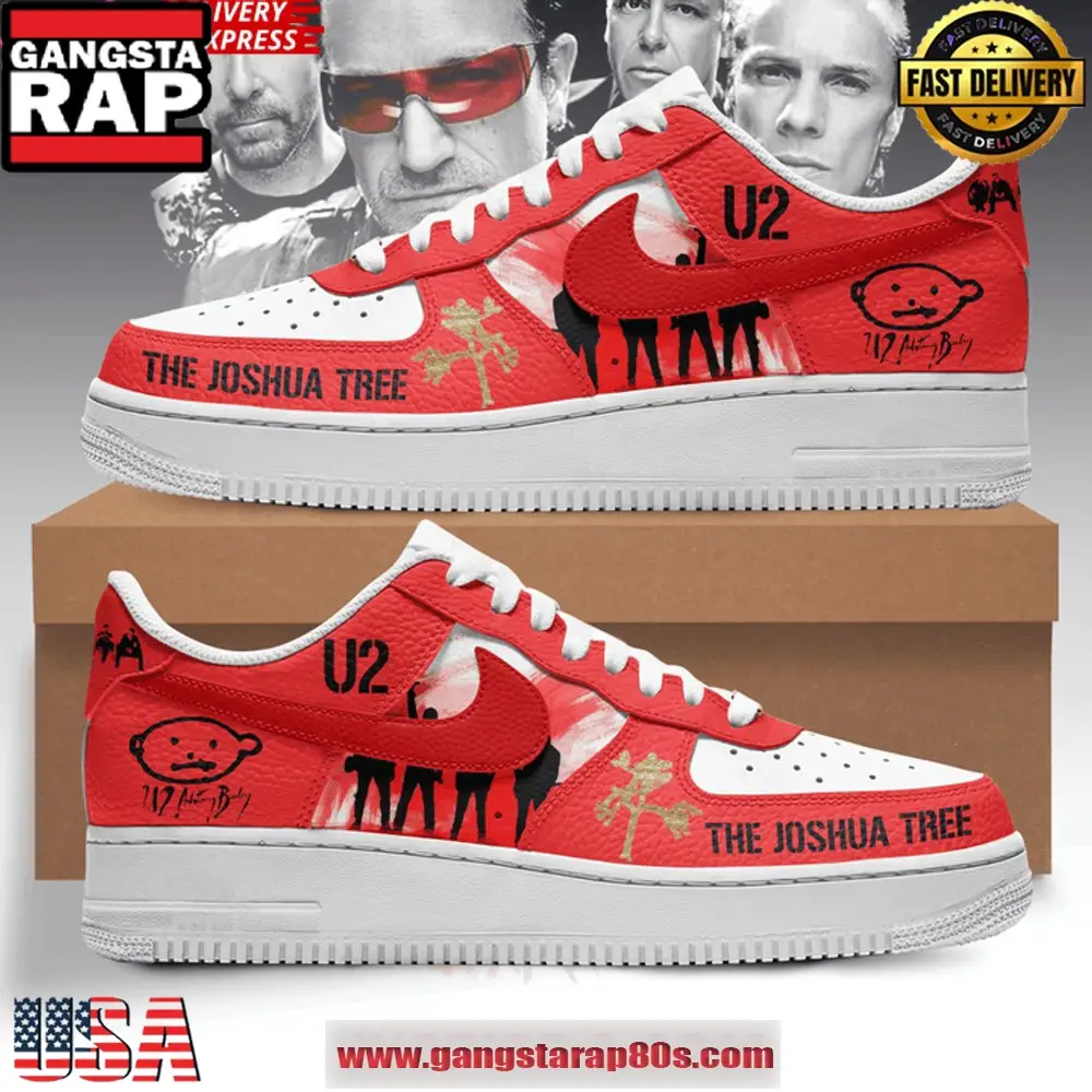U2 Band Limited Edition Air Force 1 Sneakers Shoes U2 Band Limited Edition Air Force 1 Sneakers Shoes - Image 1