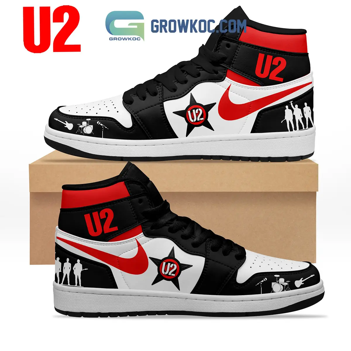 U2 Loyal Fan Air Jordan 1 Shoes Sneaker