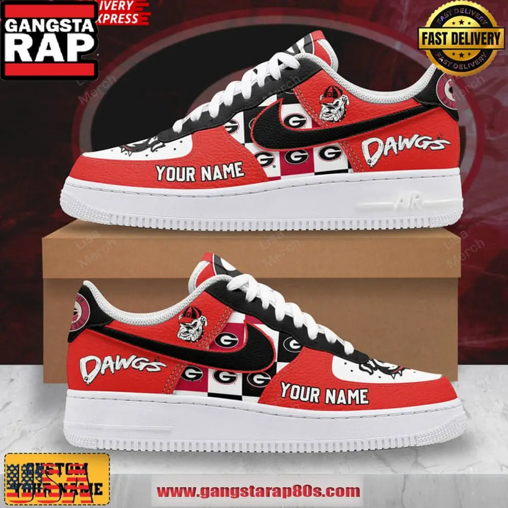 UGA Bulldogs Dawgs Custom Air Force 1 Sneakers Shoes UGA Bulldogs Dawgs Custom Air Force 1 Sneakers Shoes - Image 1