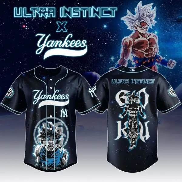 Ultra Instinct X Yankees Jersey – Limited Edition Anime Crossover Apparel