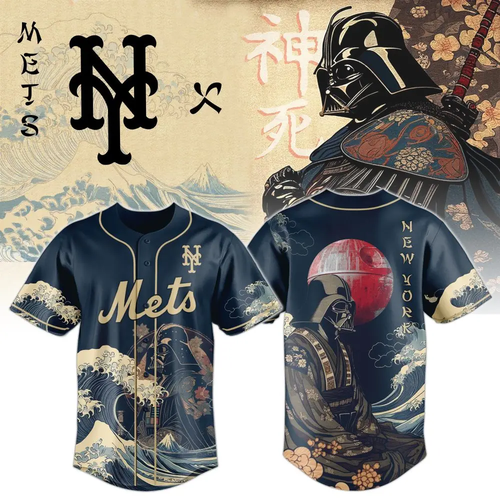 Unique Samurai Darth Vader Mets Jersey - Limited Edition Baseball Apparel