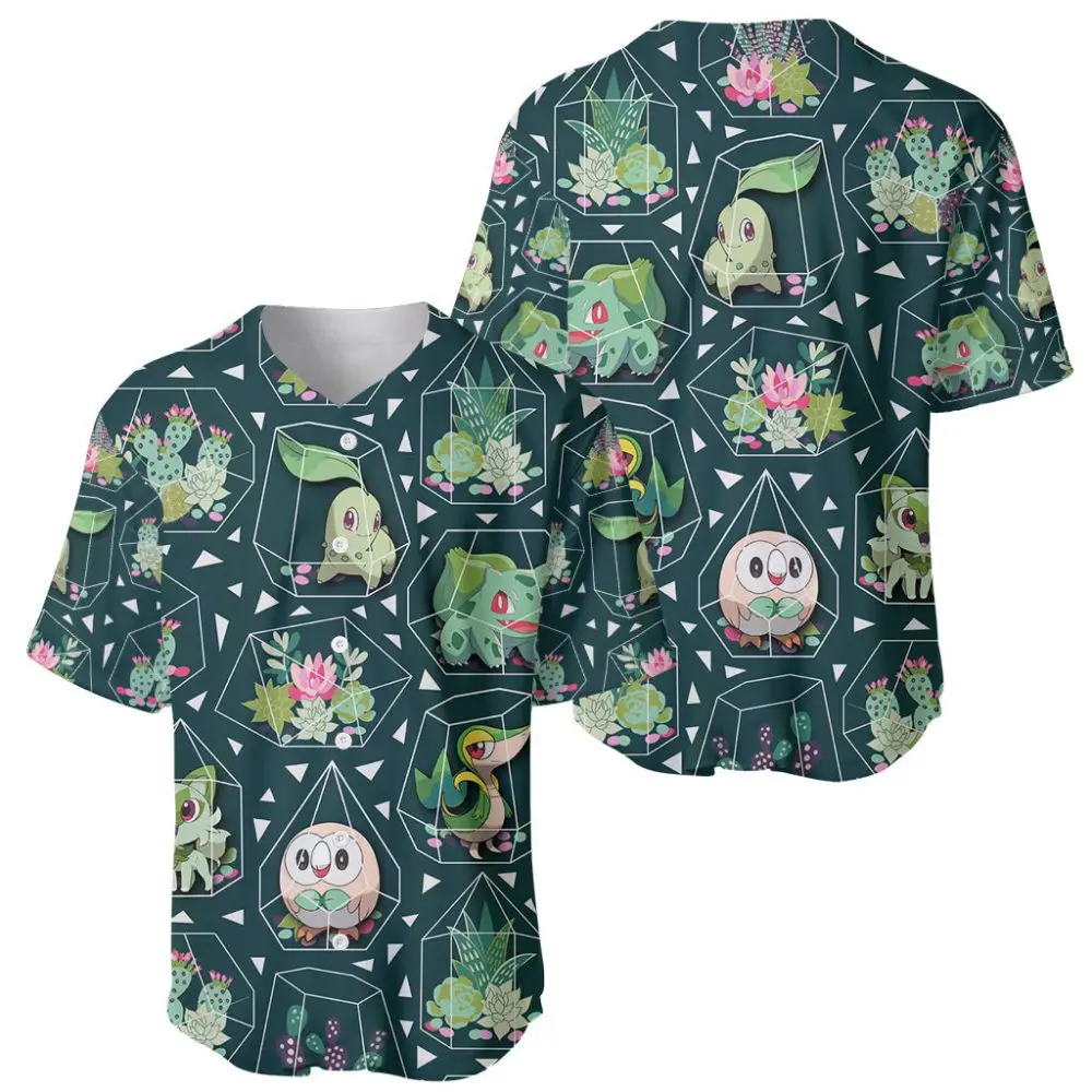 Unisex Botanical Graphic Tee – Cute Cartoon Plant Design, Casual Summer Shirt