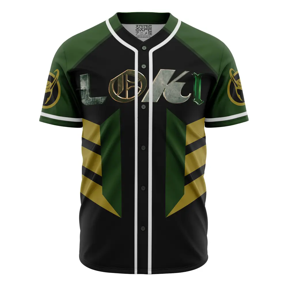 Unisex Green & Black Graphic Baseball Jersey - Stylish & Comfortable Sportswear
