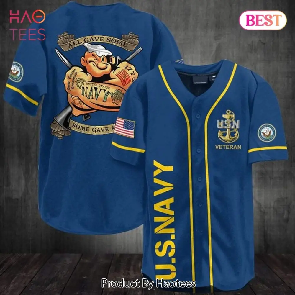 Us Navy Veteran Baseball Jersey - Patriotic Military Tribute Shirt