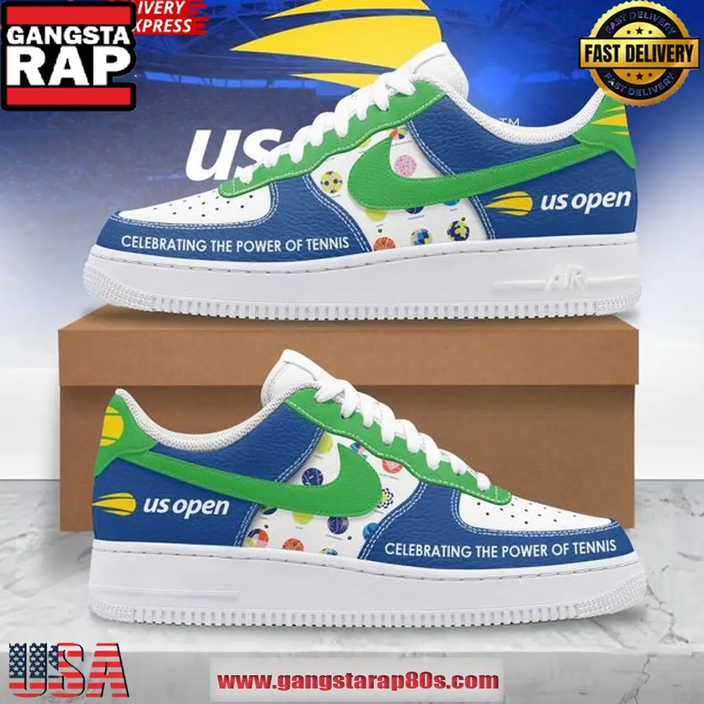 US Open Tennis Limited Edition Air Force 1 Running Sneakers Shoes US Open Tennis Limited Edition Air Force 1 Running Sneakers Shoes - Image 1