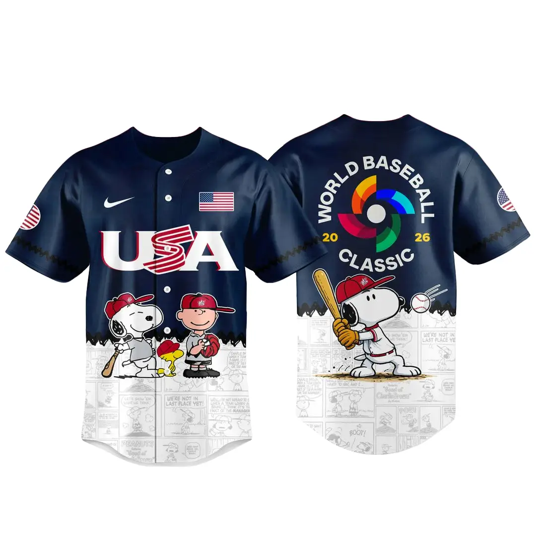 USA Baseball x Peanut 2026 World Baseball Classic Baseball Jersey - Tazila