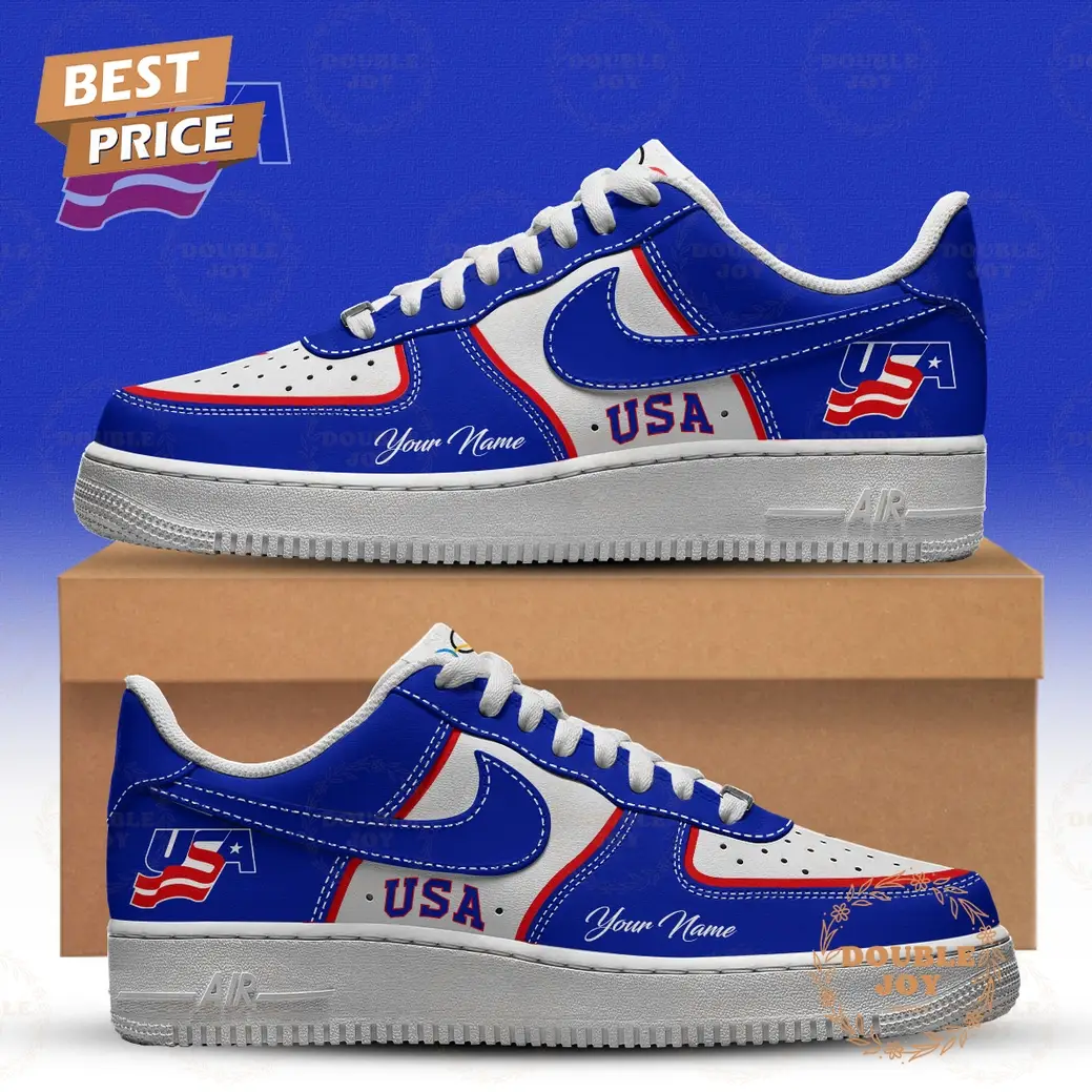 USA Hockey x 2026 Olympic Custom Name Air Force 1 Sneakers