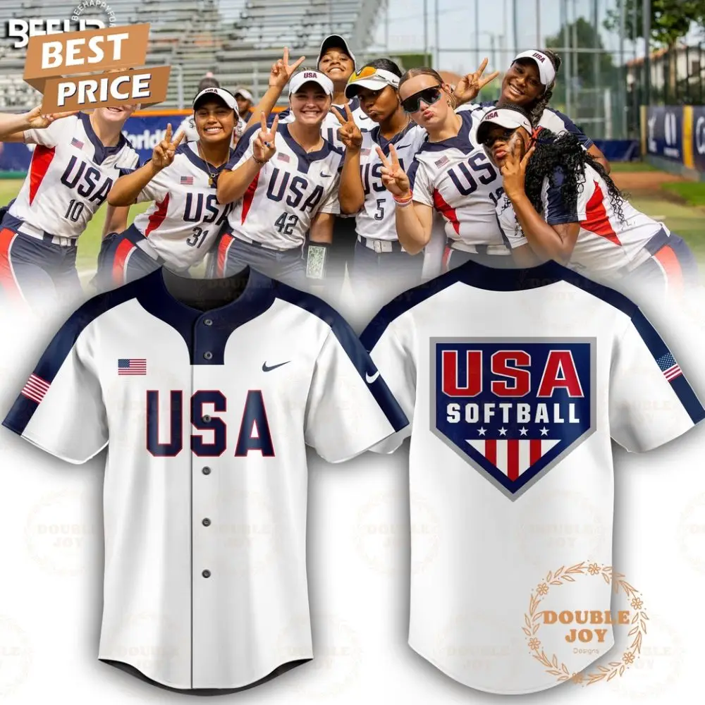 Usa Softball Team 2025 Limited Edition Baseball Jersey - White