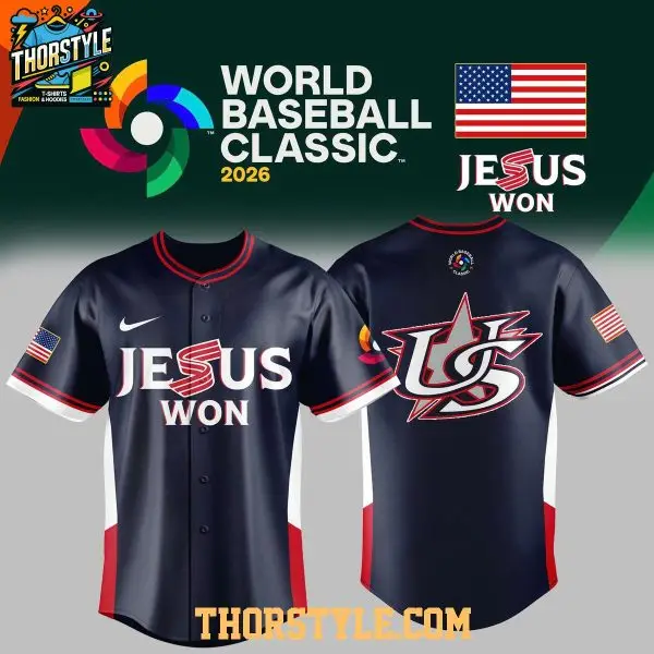 Usa Team 2026 World Baseball Classic Jesus Won Baseball Jersey Usa Team 2026 World Baseball Classic Jesus Won Baseball Jersey - Image 1