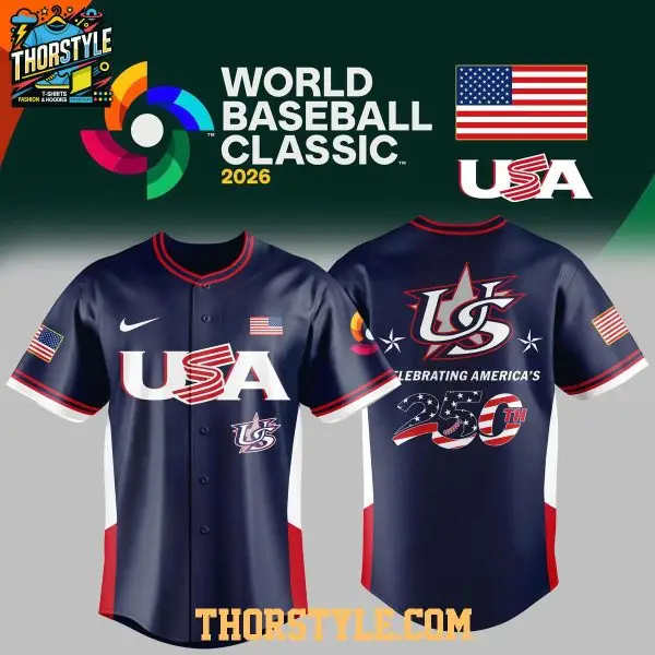 Usa Team Celebrate 250Th 2026 World Baseball Classic Baseball Jersey Usa Team Celebrate 250Th 2026 World Baseball Classic Baseball Jersey - Image 1