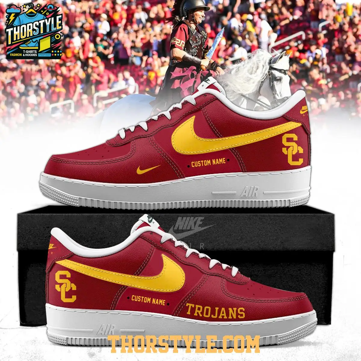 USC Trojans 2025 Forever Fan No Matter What Personalized Air Force 1 Shoes USC Trojans 2025 Forever Fan No Matter What Personalized Air Force 1 Shoes - Image 1
