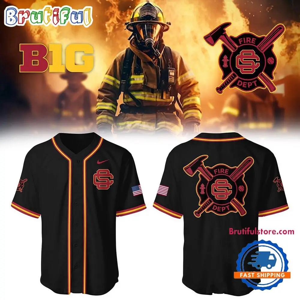 USC Trojans x Firefighter Appreciation Night Limited Edition Baseball Jersey