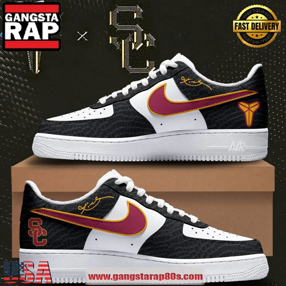 USC Trojans x Kobe Bryant Limited Edition Air Force 1 Running Sneakers Shoes USC Trojans x Kobe Bryant Limited Edition Air Force 1 Running Sneakers Shoes - Image 1