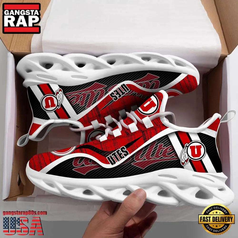 Utah Utes NCAA Clunky New Design Max Soul Shoes, Running Sneakers