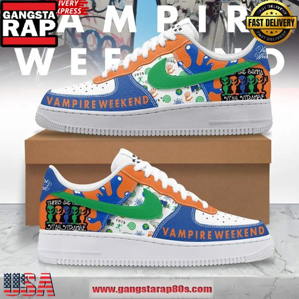 Vampire Weekend Nike Limited Air Force 1 Sneakers Shoes Vampire Weekend Nike Limited Air Force 1 Sneakers Shoes - Image 1