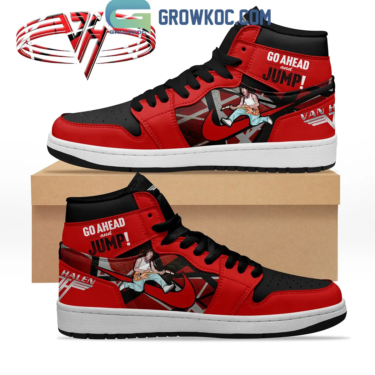 Van Halen Go Ahead And Jump Air Jordan 1 Shoes