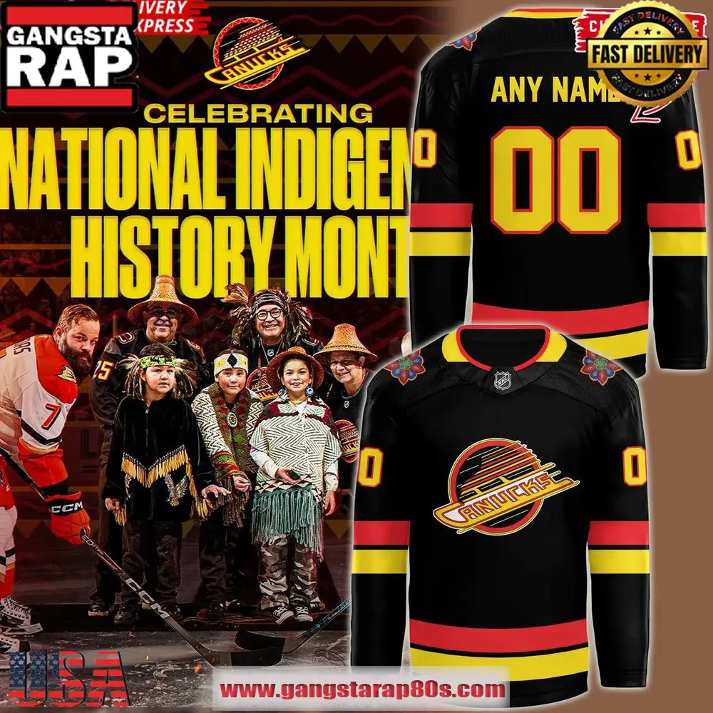 Vancouver Canucks National Indigenous History Month 2025 Custom Hockey Jersey