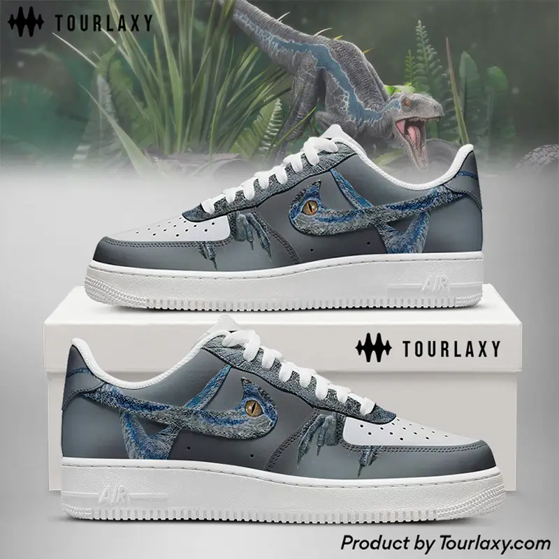 Velociraptor Blue Jurassic Park Air Force 1 Shoes 